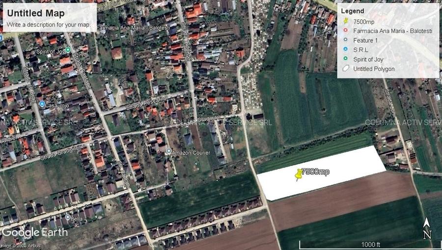Teren Construcții intravilan de 390 mp, în Balotești
