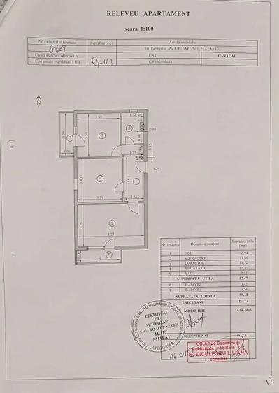 Apartament cu 2 camere decomandat în Central