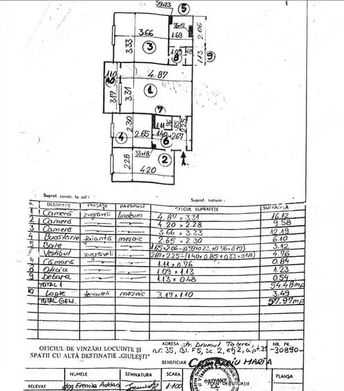 Apartament cu 3 camere semidecomandat în Drumul Taberei