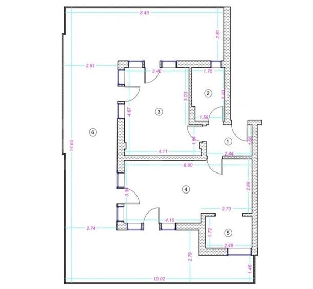 Apartament 2 camere, 52 mp, terasa 73 mp, zona Donath - 1