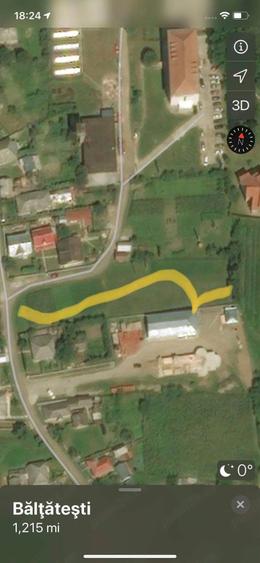 Teren de 2010 mp, în Bălțătești