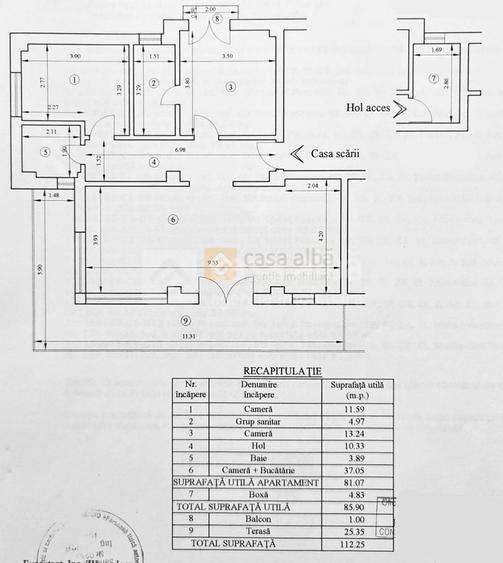 Apartament cu 3 camere decomandat, mobilat în Moara de Vânt