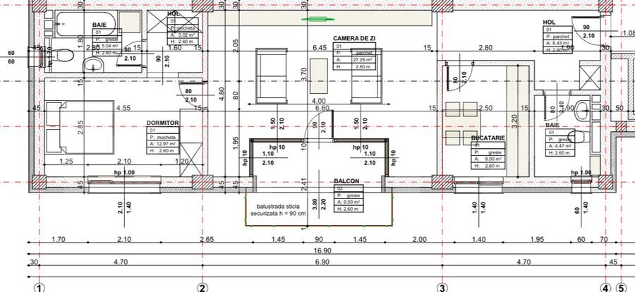 Apartament cu 2 camere semidecomandat, mobilat în Borhanci
