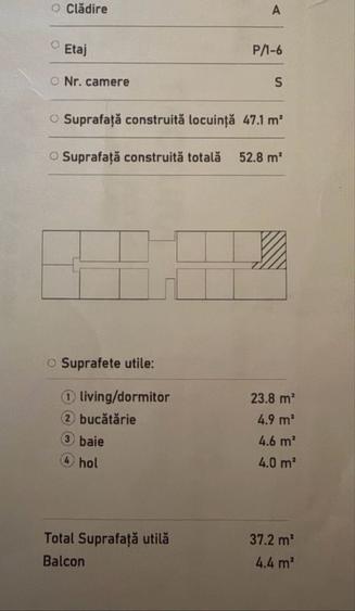 Apartament cu 2 camere decomandat în Central
