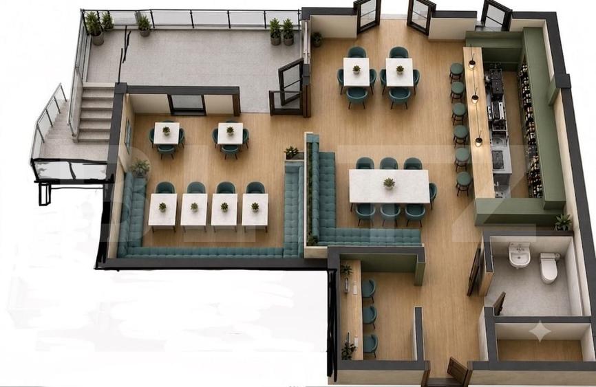 Spațiu comercial, de 51 mp, în Central