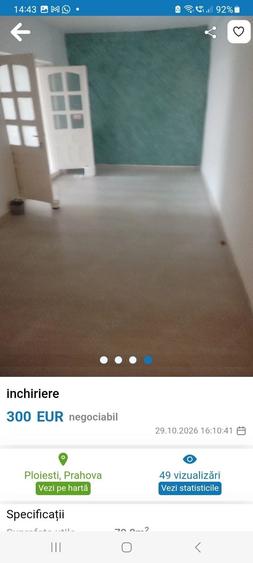 Apartament cu 2 camere semidecomandat în Exterior Vest