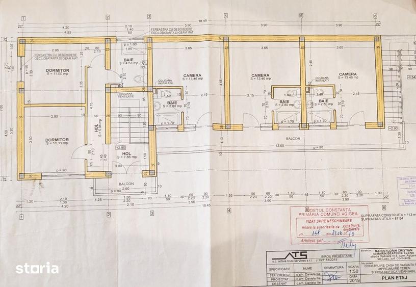 Casă cu 10 camere cu Teren 394 Mp în Agigea