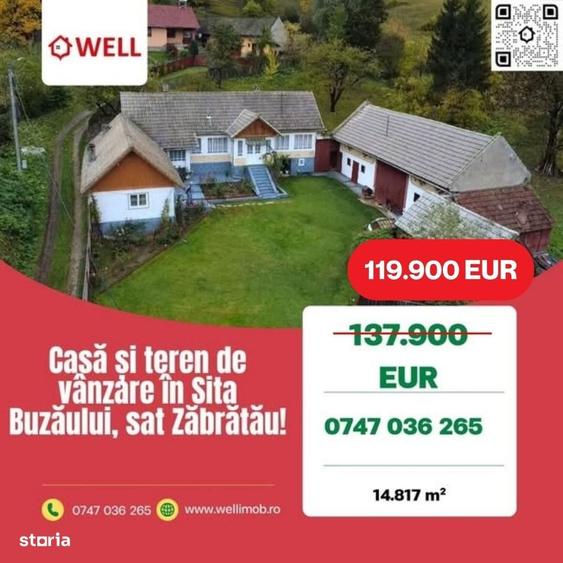 Casă cu 4 camere în Zăbrătău