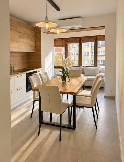 Apartament cu 3 camere semidecomandat, mobilat în Mărăști
