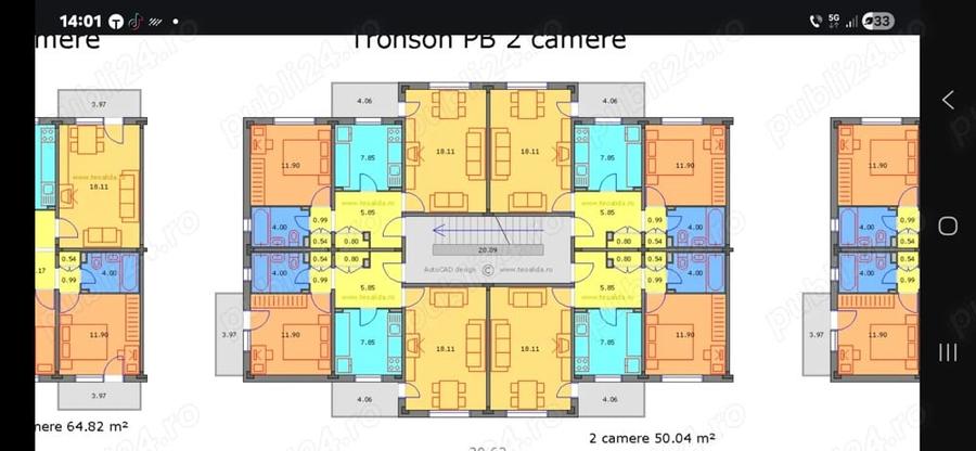 Apartament cu 2 camere decomandat, mobilat în Braytim