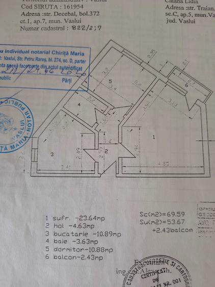 Apartament cu 2 camere decomandat în Gară
