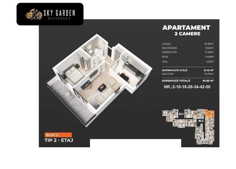 2 camere decomandat - 4 min Metrou Berceni - Apartament finalizat - 2