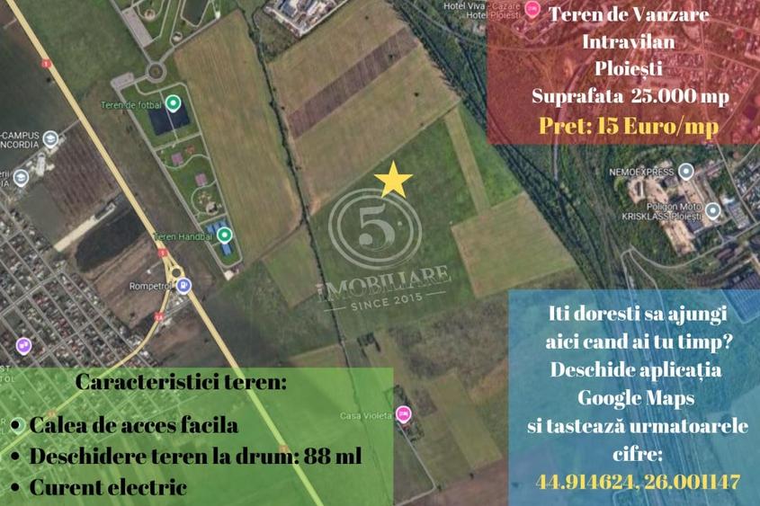 Teren Construcții intravilan de 25000 mp, în Vest