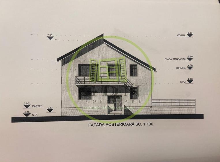 Casă individuală cu 5 camere cu Canalizare în Preajba