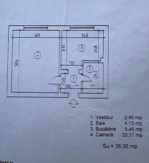 Garsonieră decomandată în Brâncoveanu