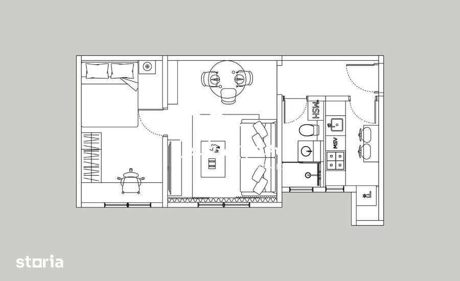 Apartament cu 2 camere în Central