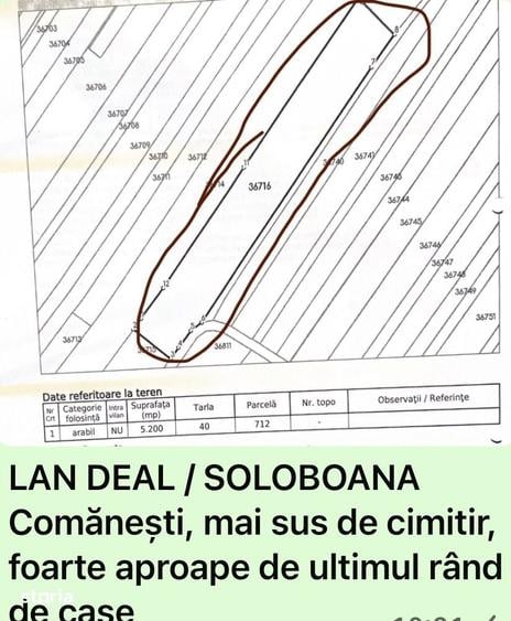 Teren de 5200 mp, în Comănești