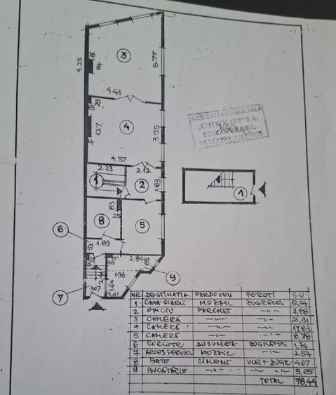 Apartament cu 3 camere semidecomandat în 13 Septembrie