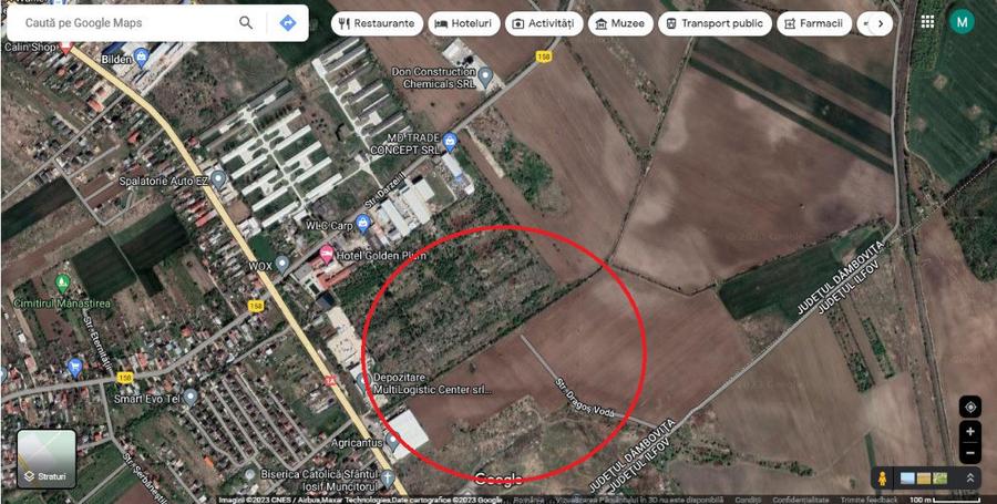 Teren de 130000 mp, în Crevedia