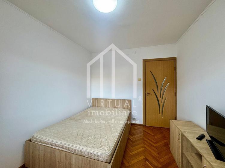 Apartament cu 3 camere semidecomandat, mobilat în Central