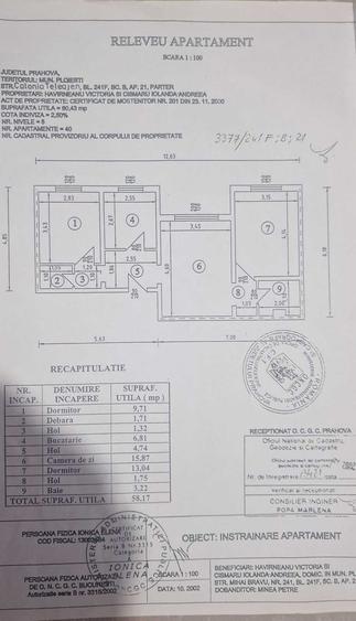 Apartament cu 3 camere semidecomandat în Cartierul Dâmbu