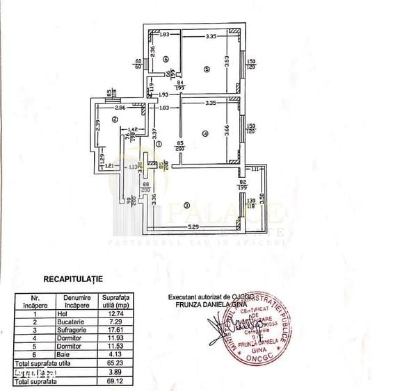 Apartament cu 3 camere decomandat în Hala Centrală