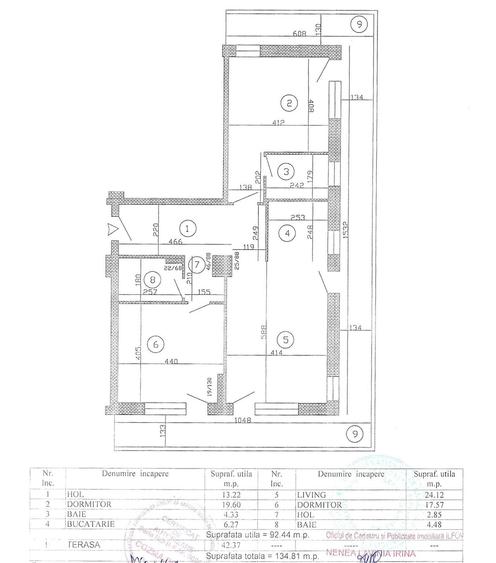 Apartament cu 3 camere în Gruiu