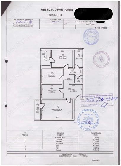 Apartament cu 3 camere decomandat în Ultracentral