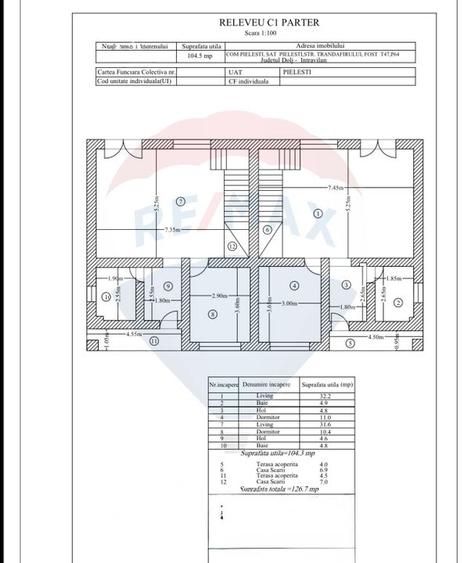 Duplex cu 8 camere cu Teren 495 Mp în Exterior Est