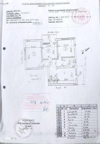 Apartament cu 3 camere decomandat în Central