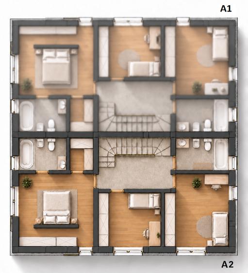 Duplex cu 5 camere cu Canalizare în Borhanci