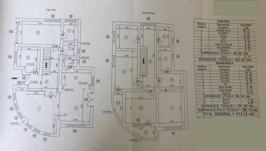 Casă individuală cu 6 camere cu Teren 550 Mp în Băneasa