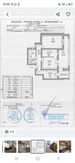 Apartament cu 3 camere decomandat în Chișoda