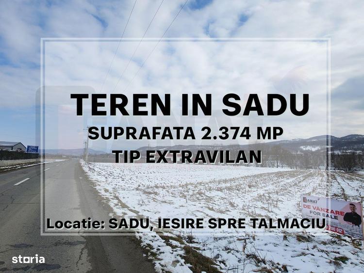 Teren de 2374 mp, în Sadu