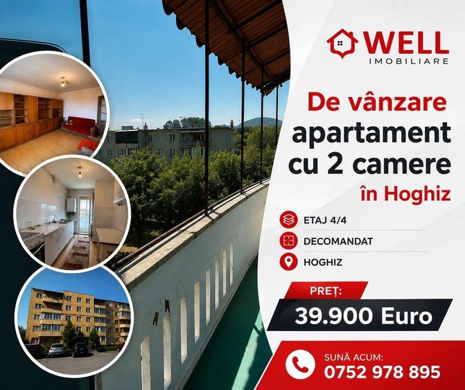 Apartament cu 2 camere în Hoghiz