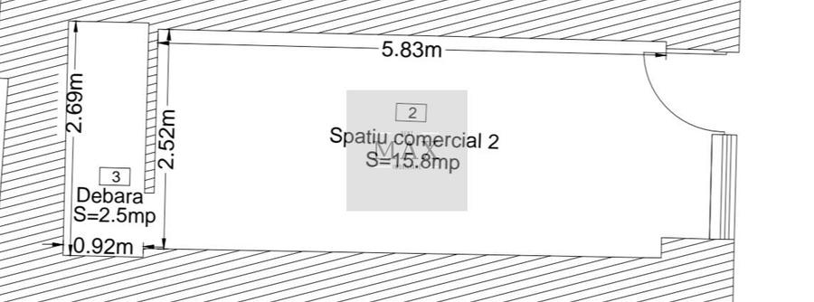 Spațiu comercial, de 18 mp, în Ultracentral