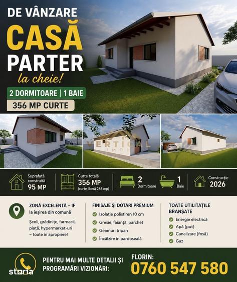 Casă cu 3 camere cu Teren 356 Mp în Chitila
