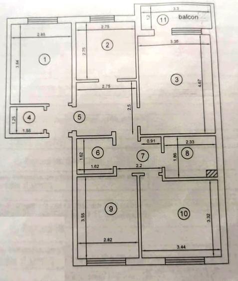 Apartament cu 4 camere decomandat în Galata