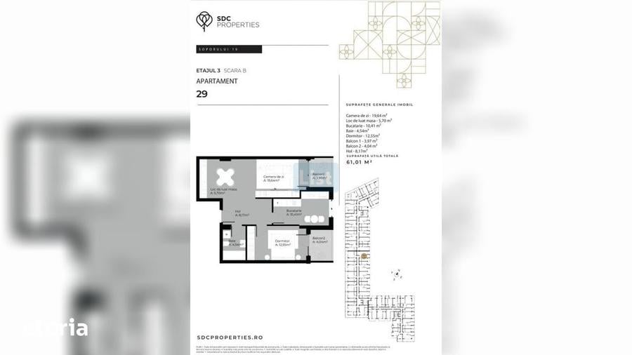 Apartament cu 2 camere în Sopor