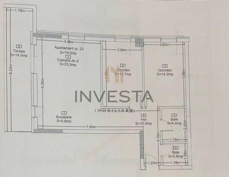 Apartament cu 3 camere semidecomandat, mobilat în Zorilor