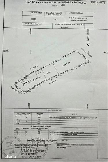 Casă cu 5 camere cu Teren 2867 Mp în Păunești