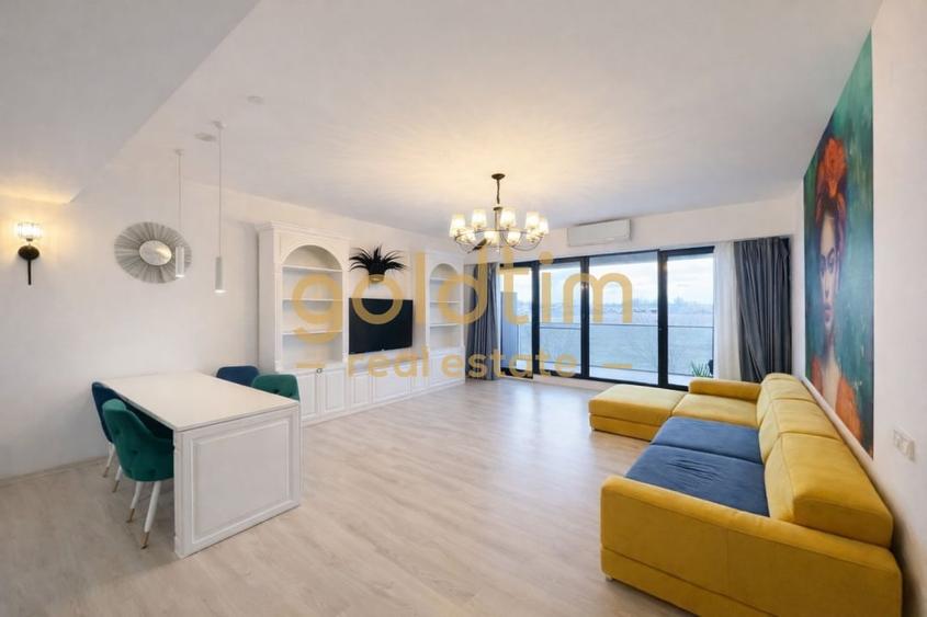 Apartament cu 3 camere semidecomandat, mobilat în Pipera