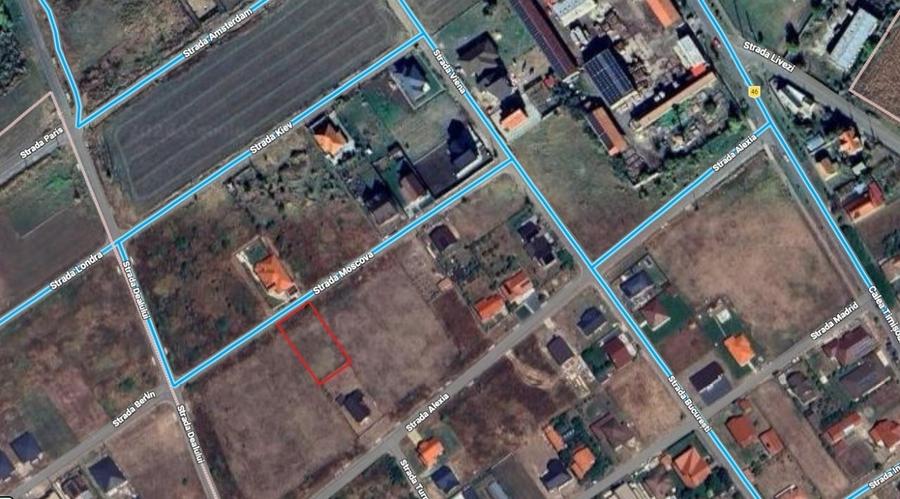Teren Construcții intravilan de 800 mp, în Dudeștii Noi