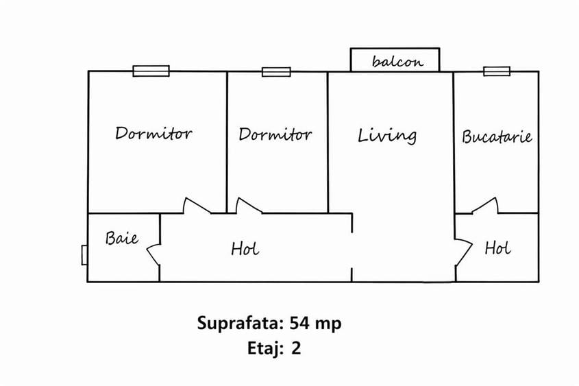 Apartament cu 3 camere semidecomandat în Alexandru cel Bun