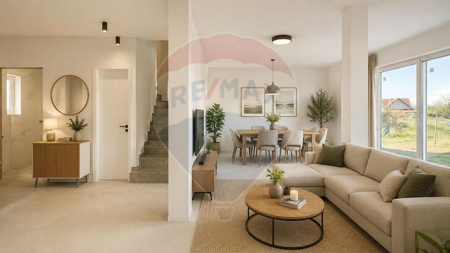 Duplex cu 5 camere cu Teren 178 Mp în Tărlungeni