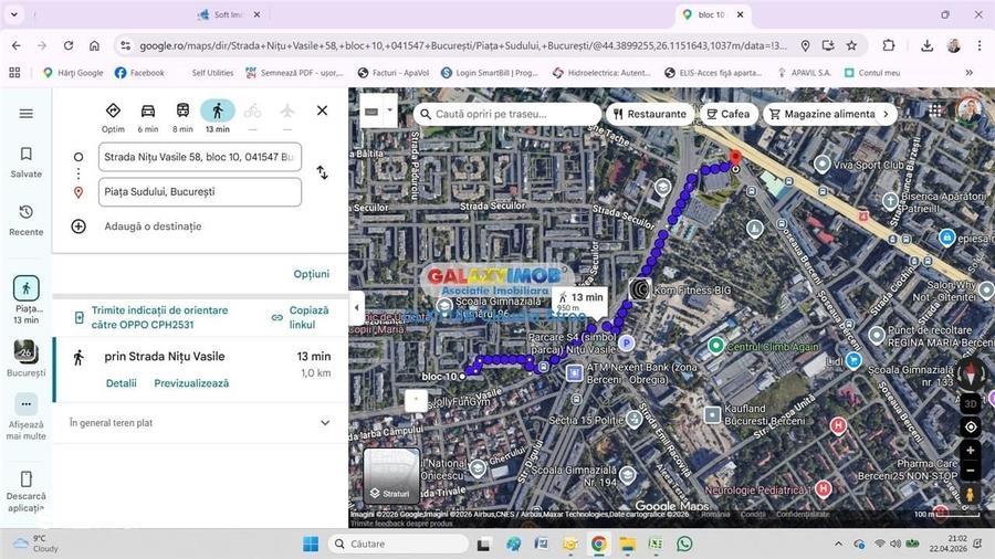 Apartament cu 3 camere semidecomandat, mobilat în Berceni
