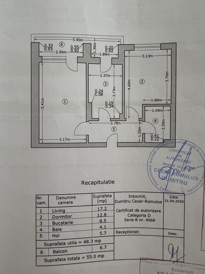 Apartament cu 2 camere decomandat în Apărătorii Patriei