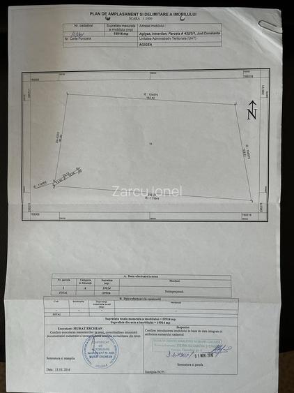 De Vanzare Teren intravilan 19914 mp/ 55 Euro mp.Langa Reprezentanta Peugot C-ta