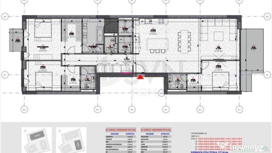 Apartament cu 4 camere decomandat în Nordului