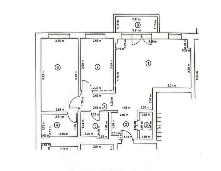 Apartament cu 3 camere în Tractorul